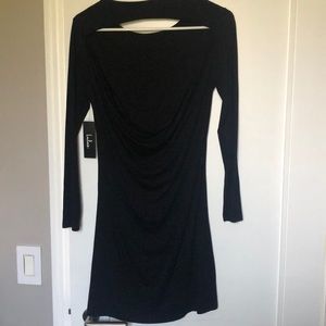 Lulus black, backless dress NWT, S